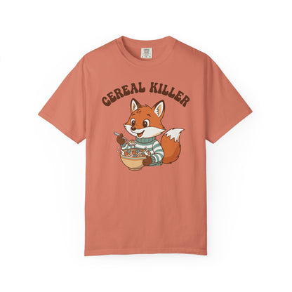 "Cereal Killer" T-Shirt — Cute Fox Eating Cereal Graphic Tee