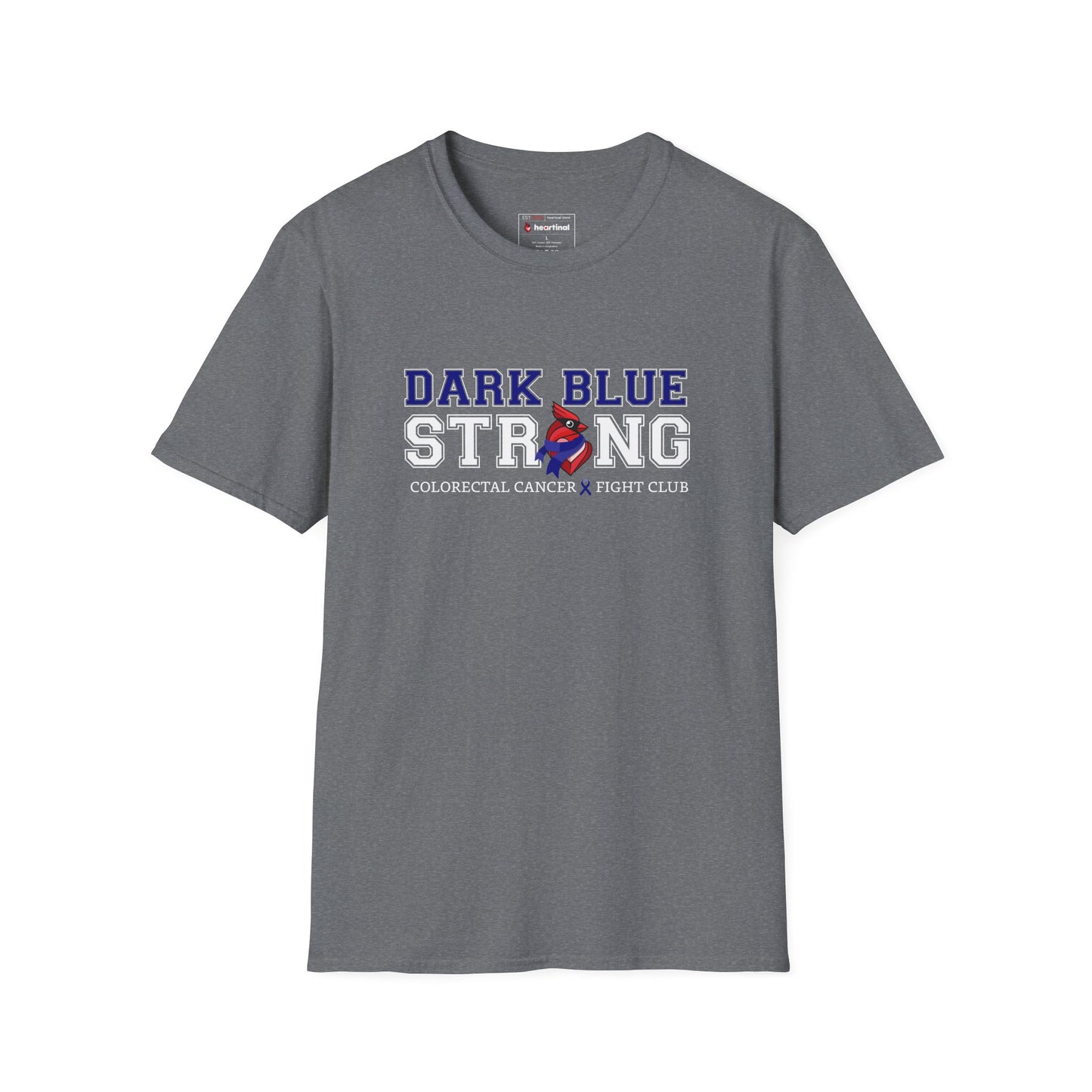 Dark Blue Strong T-Shirt — Colorectal Cancer Awareness Support Tee