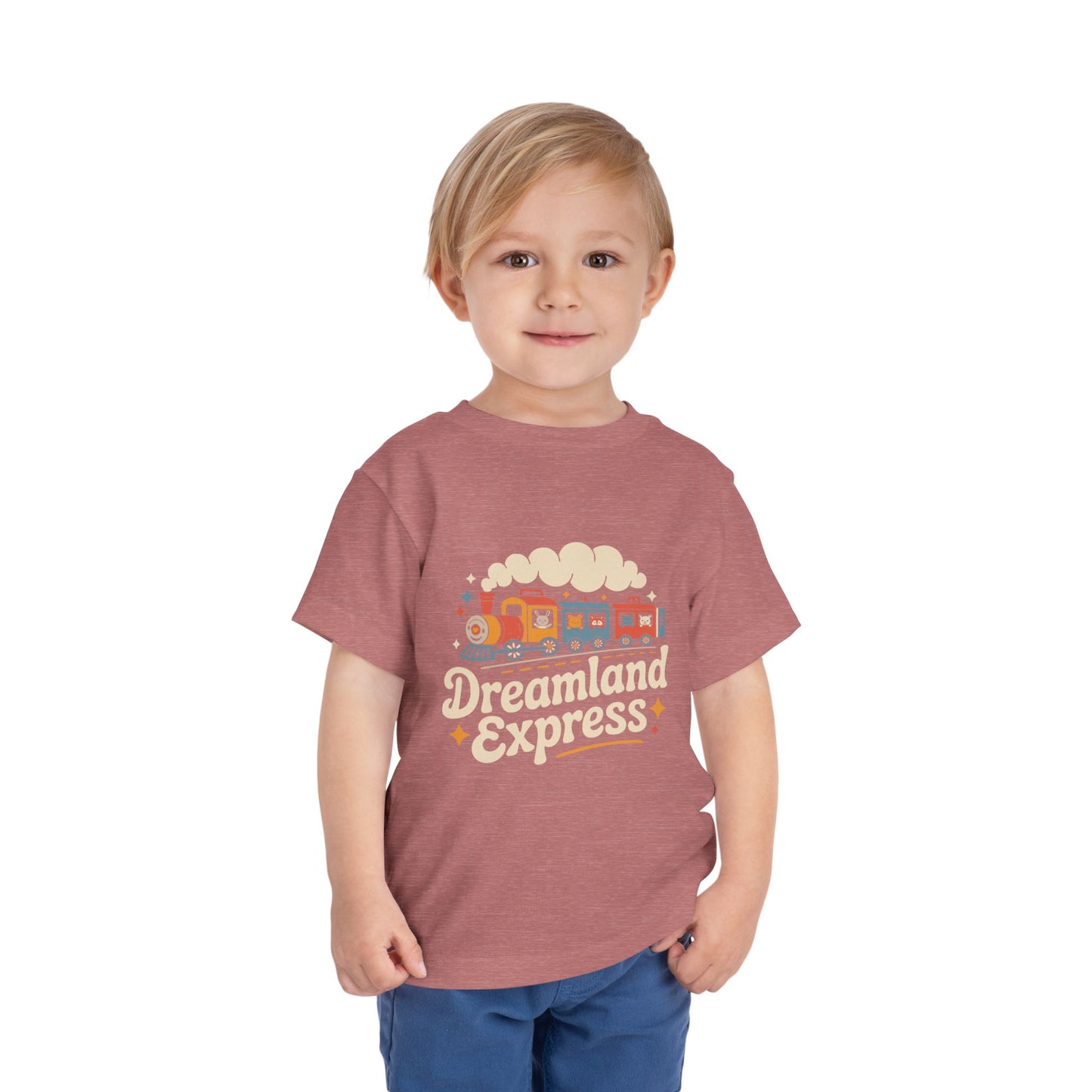 "Dreamland Express" Toddler Tee — Cute Train Kids Graphic T-Shirt