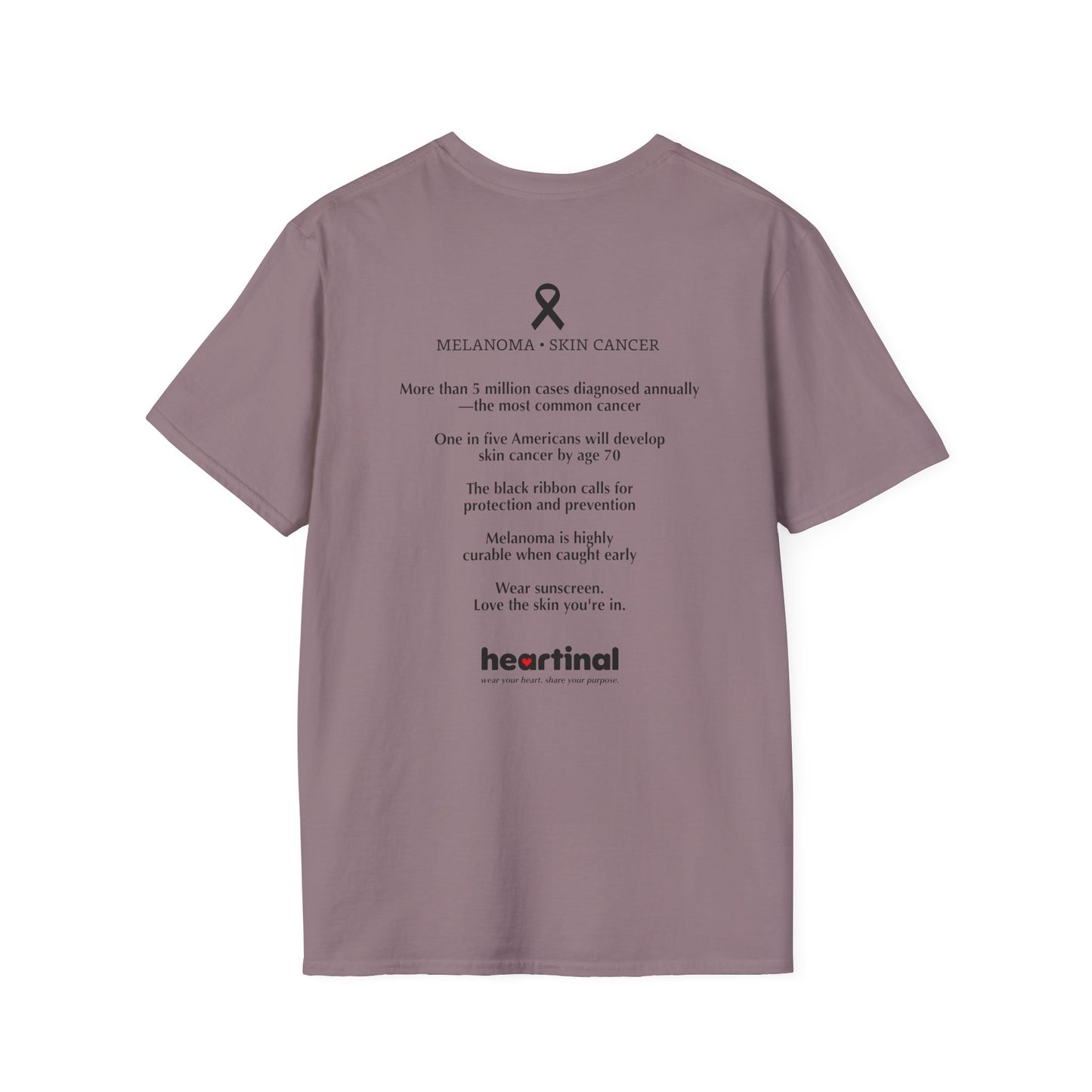 Black Ribbon Strong T-Shirt — Skin Cancer Fight Club Awareness Tee