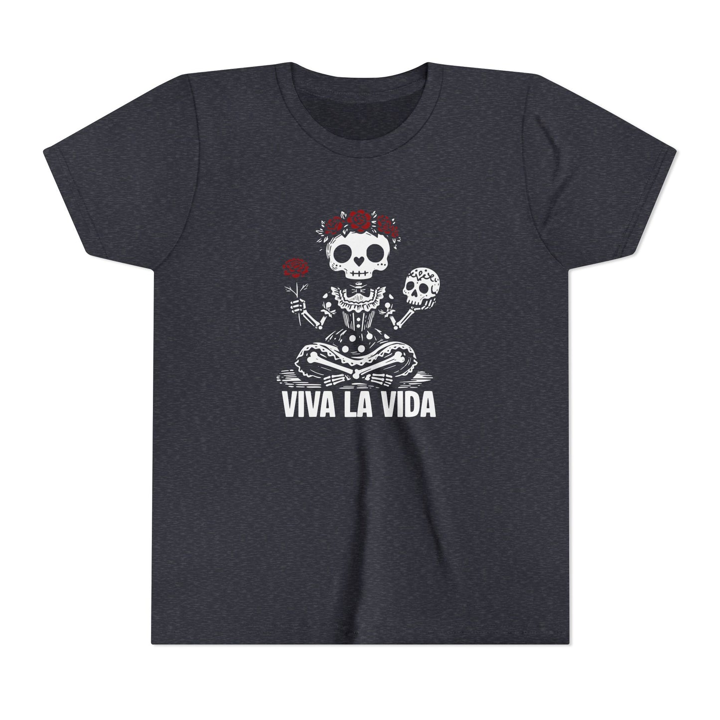 'Viva La Vida' Youth Tee - Day of the Dead Skull Girl Graphic