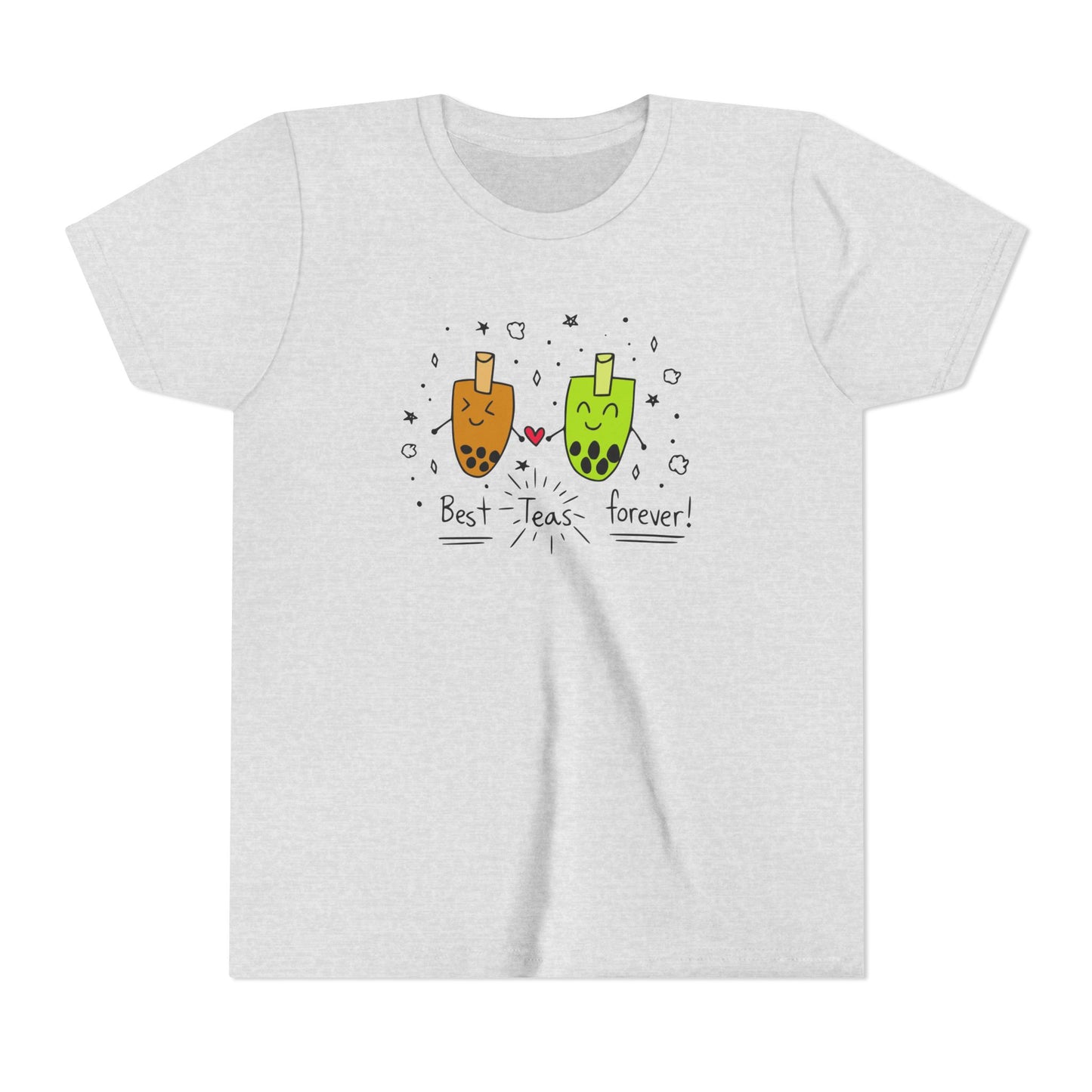 "Best Teas Forever" Youth Tee – Cute Bubble Tea Friends BFF Graphic T-Shirt