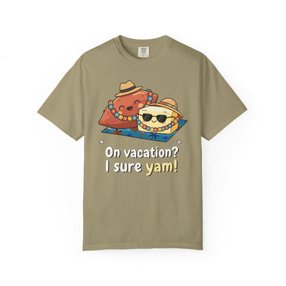 "On vacation? I sure yam!" Couples Tee — Cute Yam Butter Summer Vacation Vibes T-Shirt