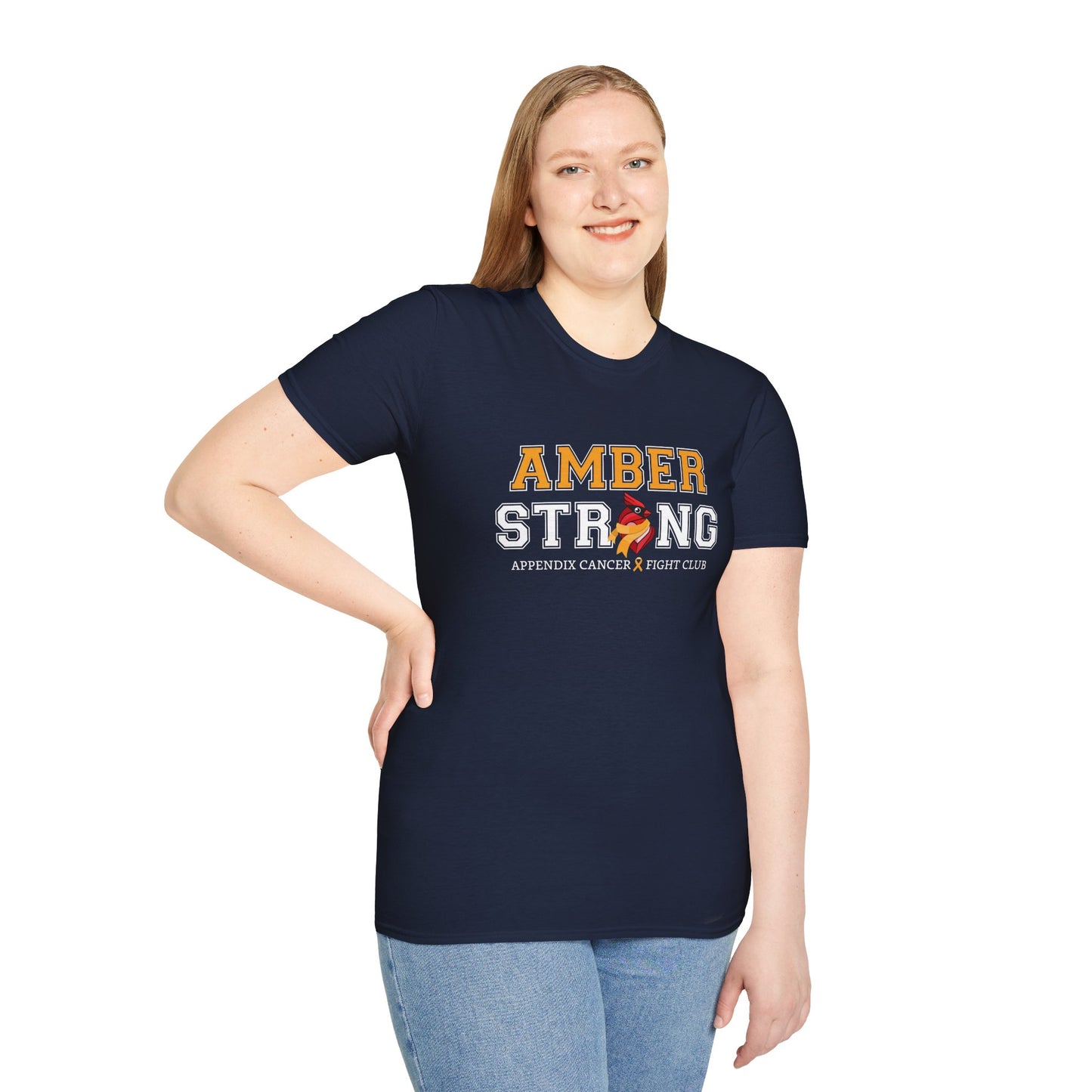 Amber Strong T-Shirt — Appendix Cancer Fight Club Support Tee