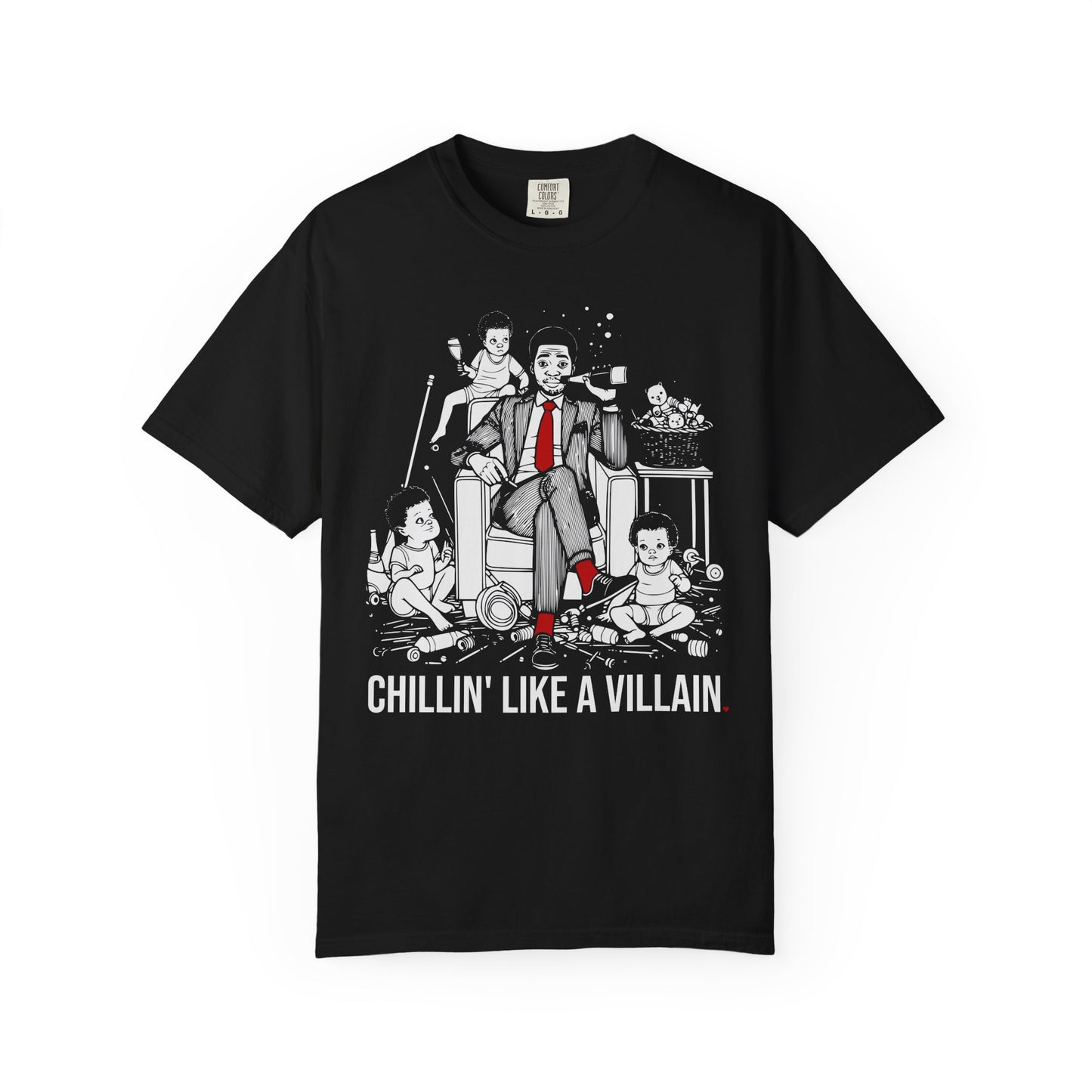 "Chillin' Like A Villain" T-Shirt — Cool Suit & Tie Family Man Graphic Tee