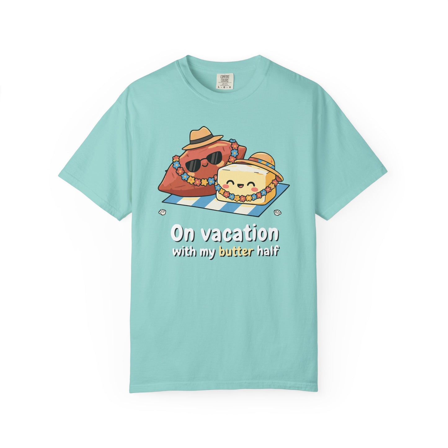 "On vacation with my butter half" Couples Tee —  Cute Vacation Yam Butter Summer T-Shirt