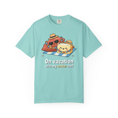 "On vacation with my butter half" Couples Tee —  Cute Vacation Yam Butter Summer T-Shirt