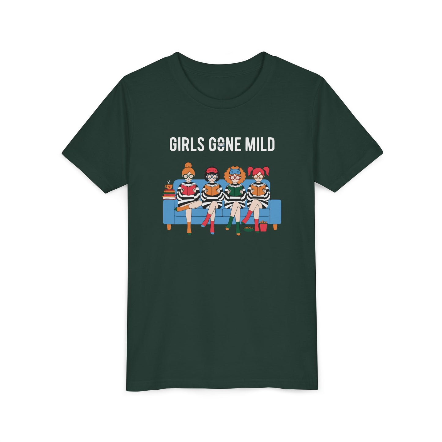 "Girls Gone Mild" Youth Tee – Cute Reading Club Graphic T-Shirt