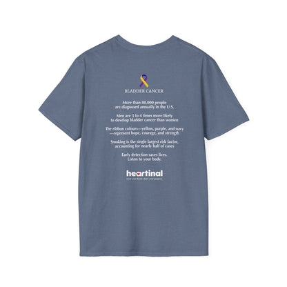 Marigold Purple Blue Strong T-Shirt — Bladder Cancer Awareness Fundraiser Tee