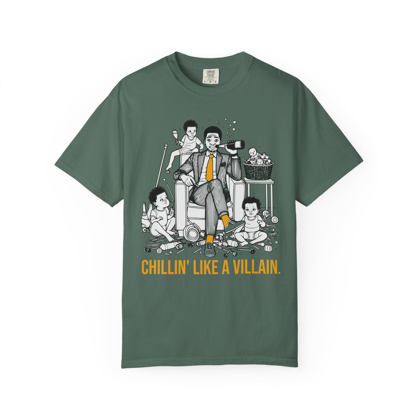 "Chillin' Like A Villain" T-Shirt — Cool Suit & Tie Family Man Graphic Tee