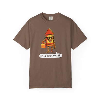 "I’m a Firecracker" Cartoon T-Shirt —  Funny Explosive Persona Tee