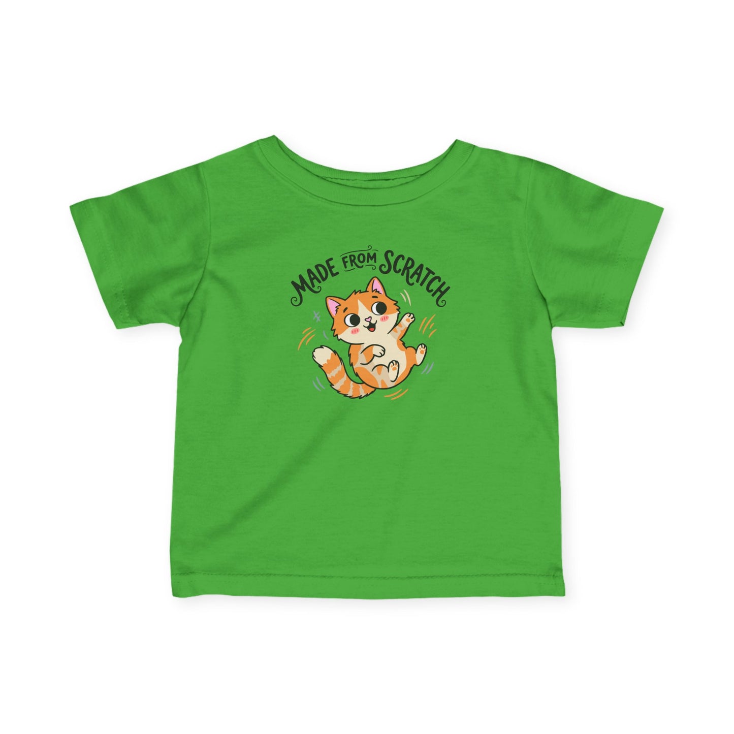 "Made From Scratch" Infant Tee — Cute Ginger Kitten Baby Shirt
