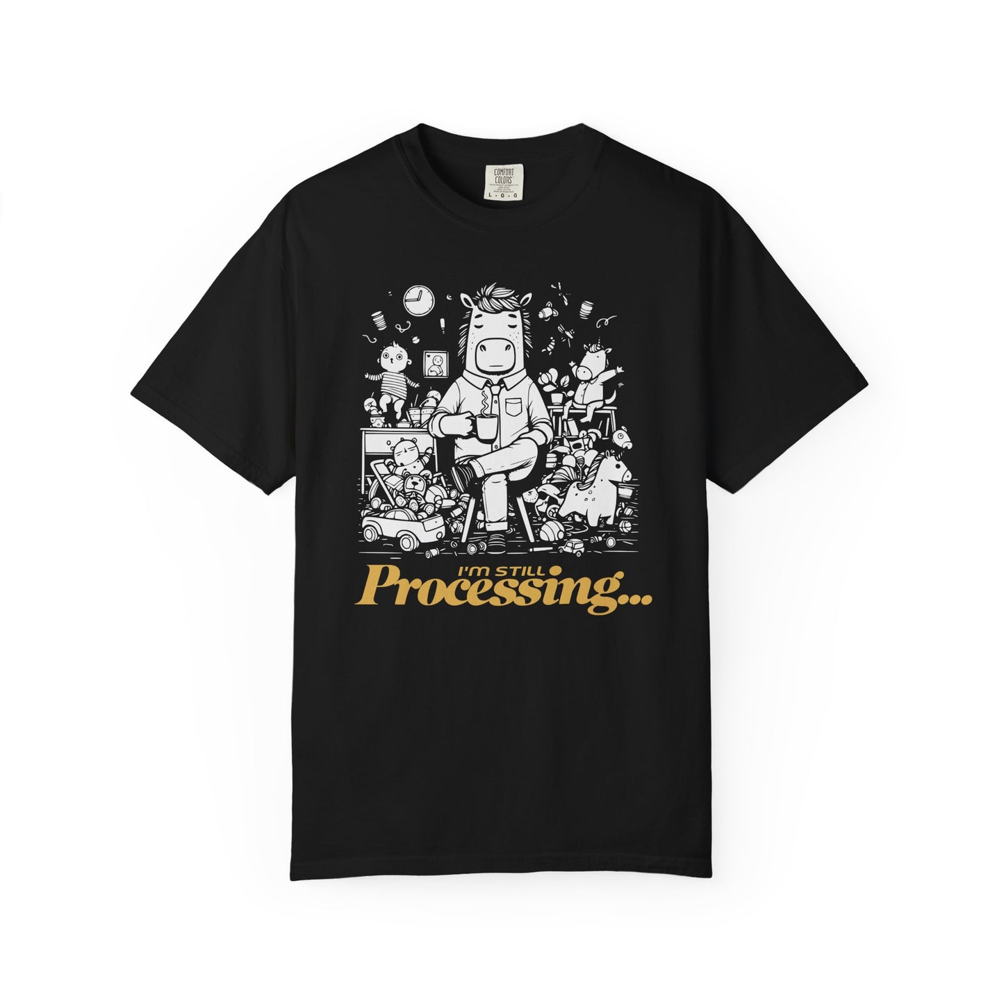 "I'm Still Processing..." T-Shirt - Funny Cartoon Techie Tee