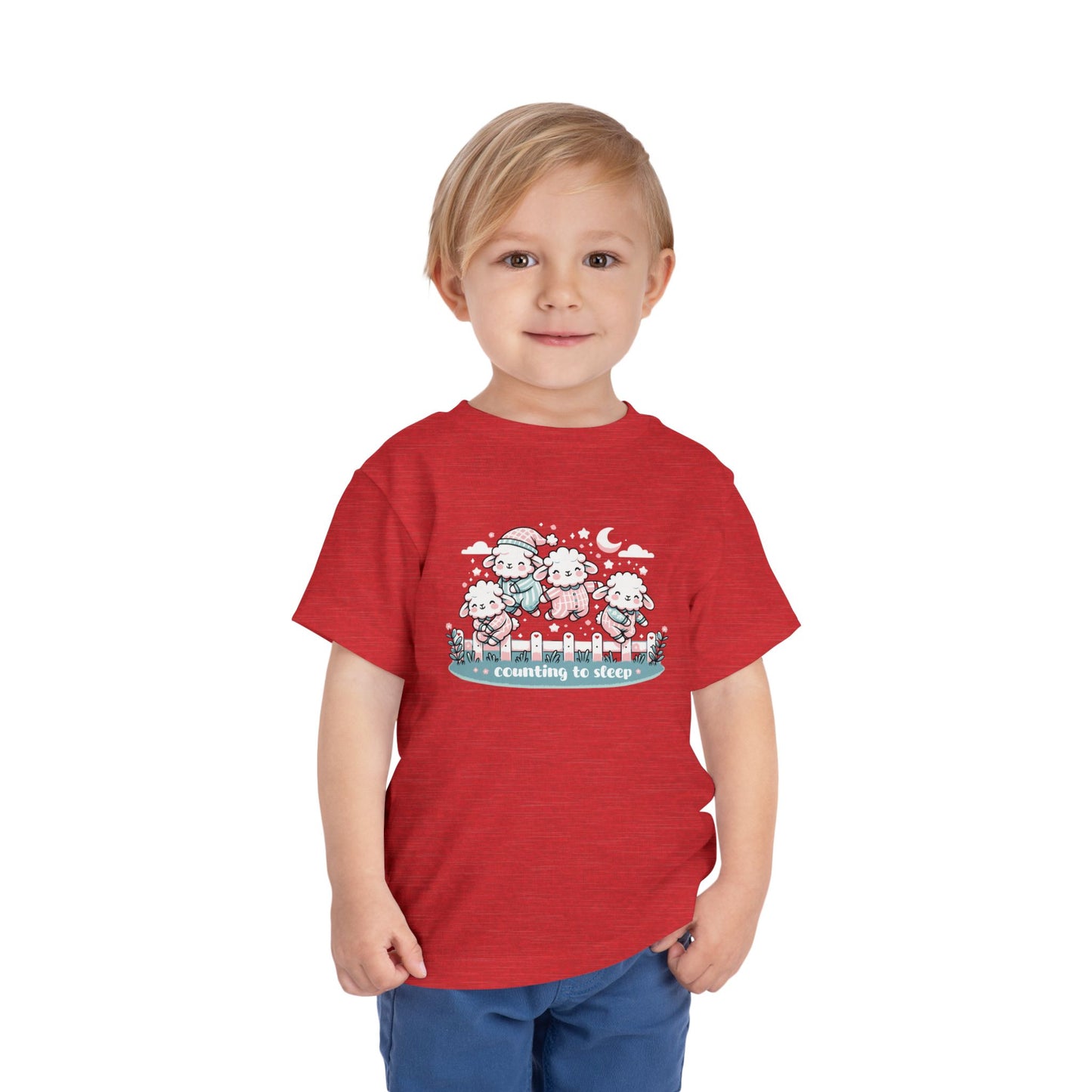 "Counting to Sleep" Toddler Tee — Cute Sleepy Sheep Bedtime Shirt