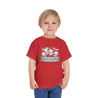 "Counting to Sleep" Toddler Tee — Cute Sleepy Sheep Bedtime Shirt