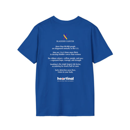 Marigold Purple Blue Strong T-Shirt — Bladder Cancer Awareness Fundraiser Tee