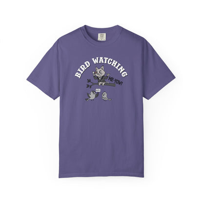 'Bird Watching' T-Shirt — Vintage Cartoon Cat Calling Graphic Tee