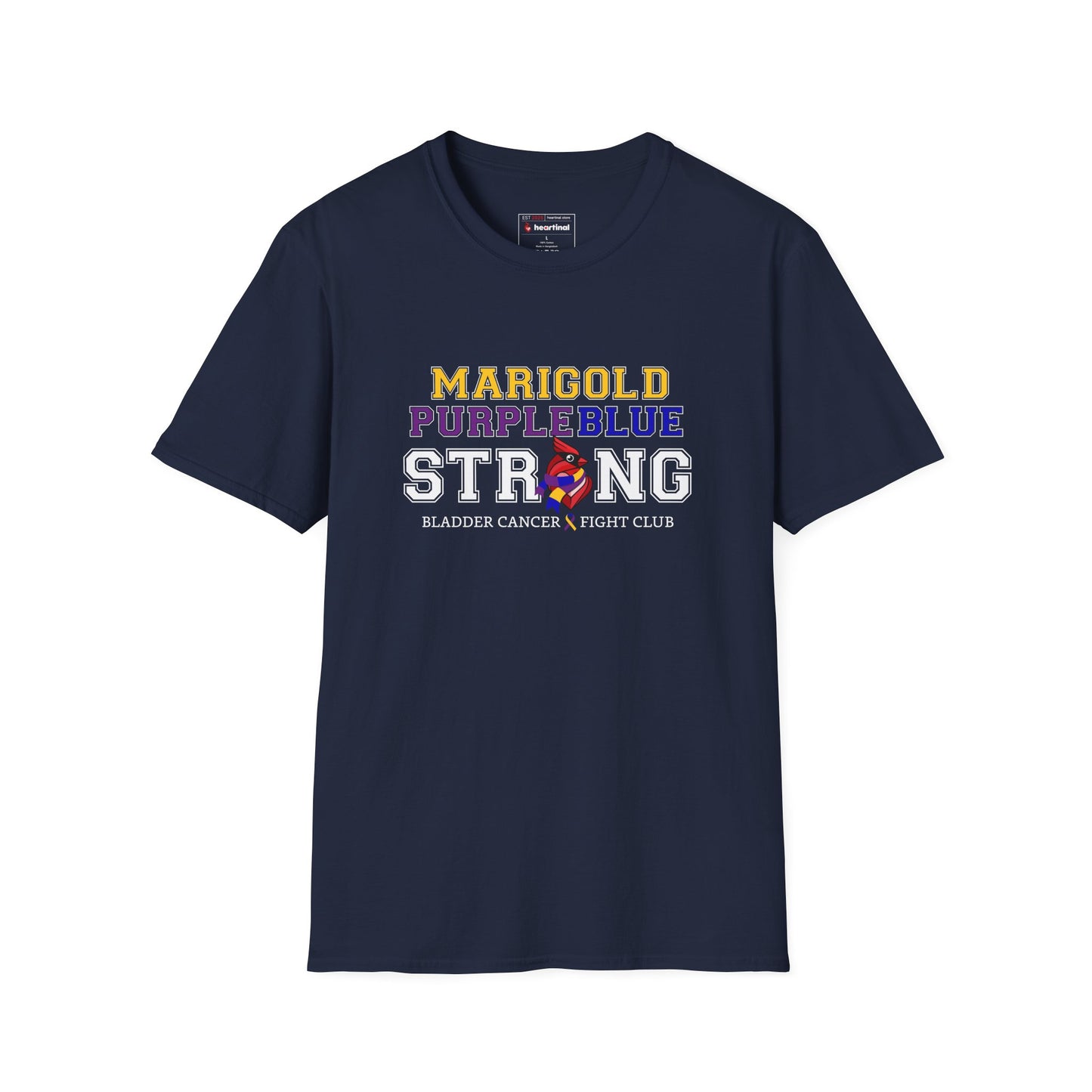 Marigold Purple Blue Strong T-Shirt — Bladder Cancer Awareness Fundraiser Tee