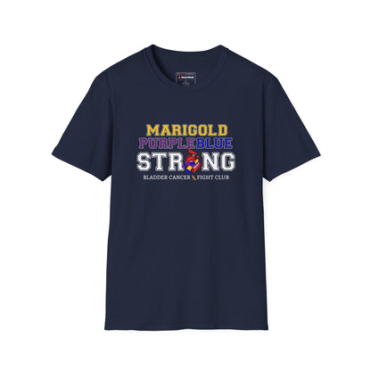 Marigold Purple Blue Strong T-Shirt — Bladder Cancer Awareness Fundraiser Tee