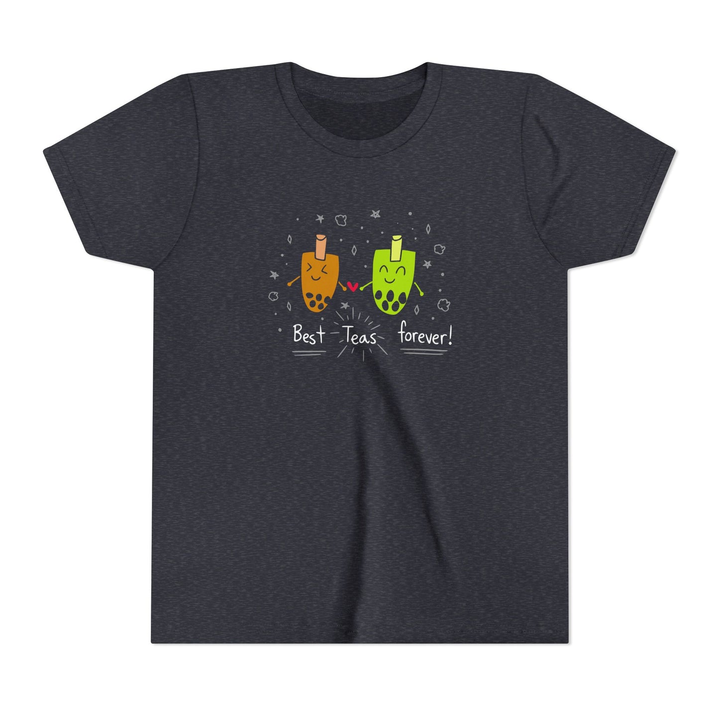 "Best Teas Forever" Youth Tee – Cute Bubble Tea Friends BFF Graphic T-Shirt