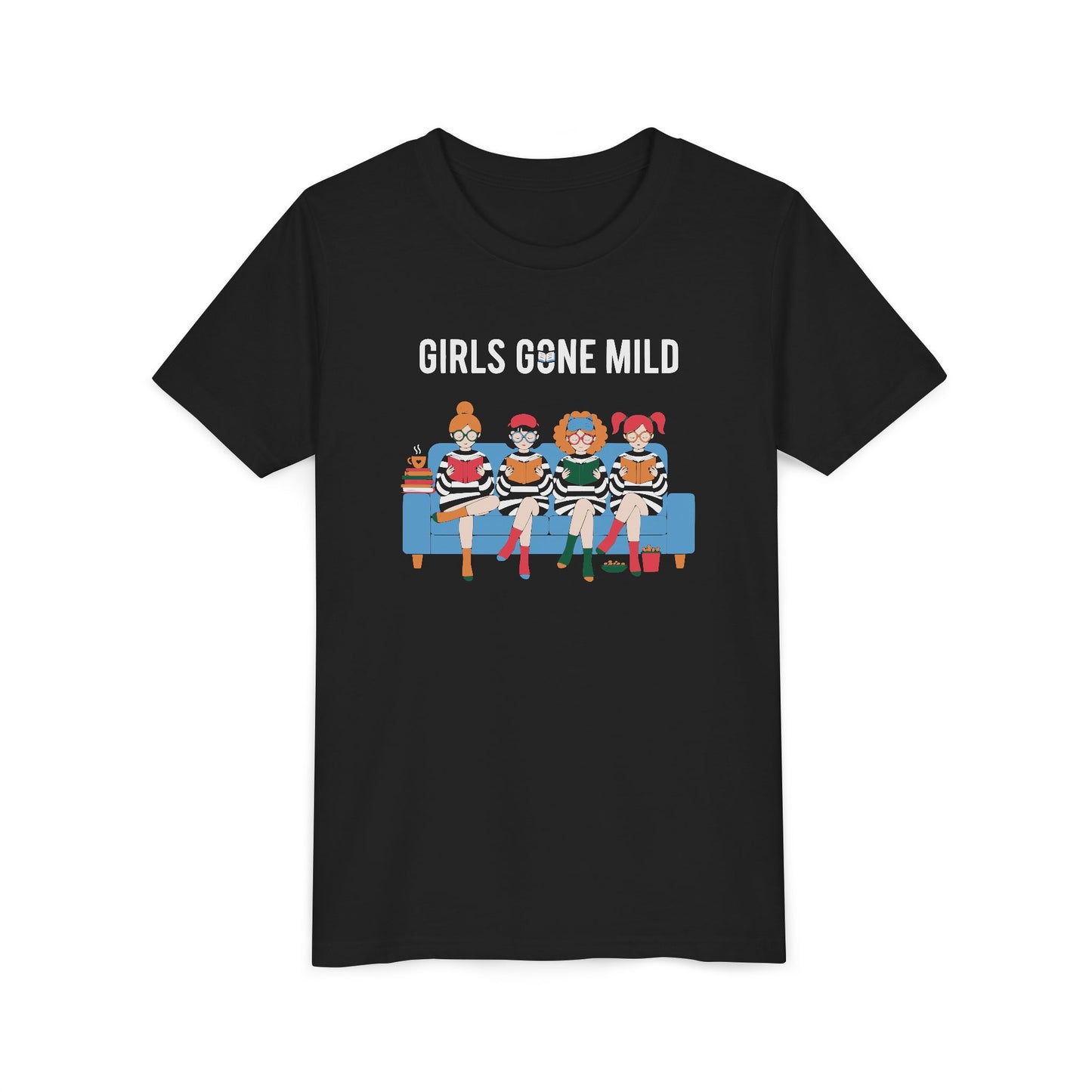 "Girls Gone Mild" Youth Tee – Cute Reading Club Graphic T-Shirt