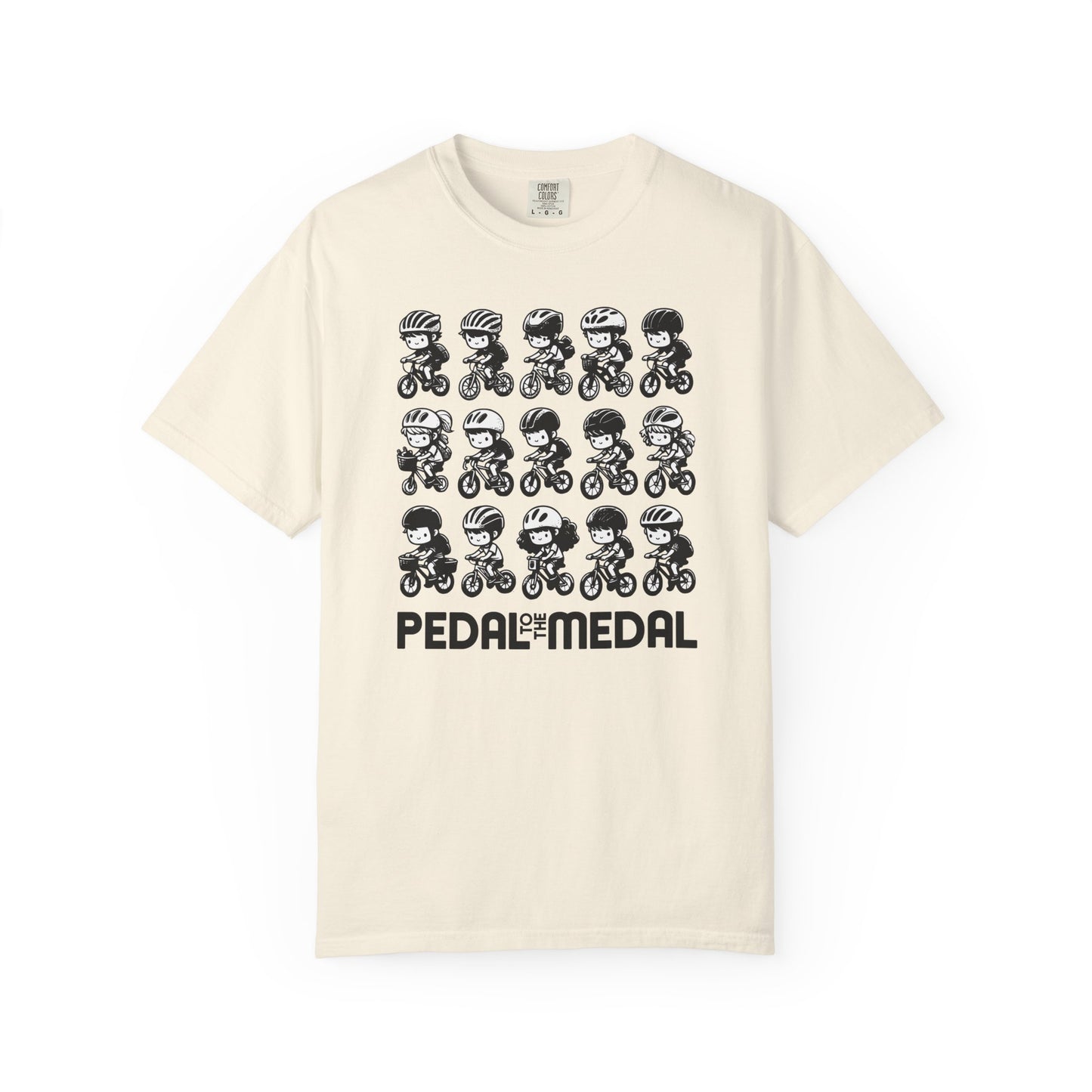 Pedal for the Medal Graphic Tee — Cute Cycling Crew Illustration T-Shirt