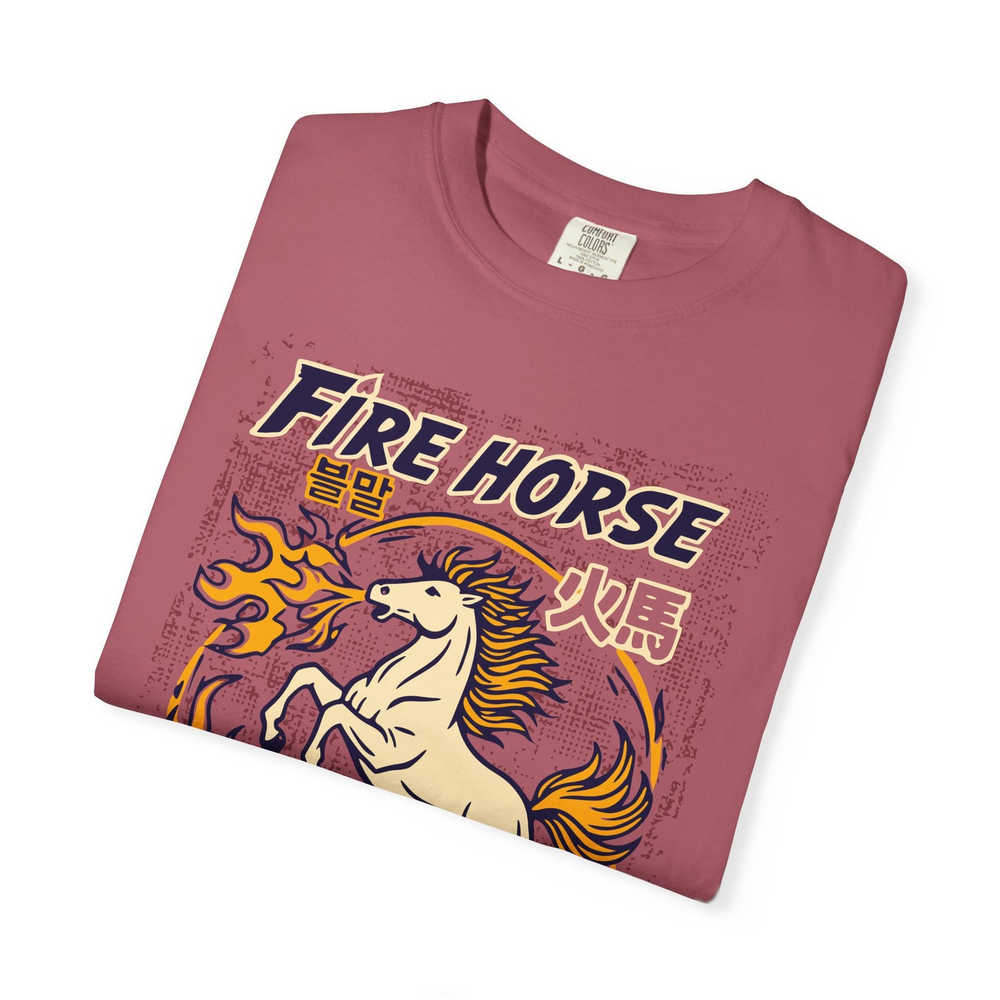 'Fire Horse' Spicy Hot Instant Ramyeon T-Shirt — Retro Lunar New Year Graphic Tee