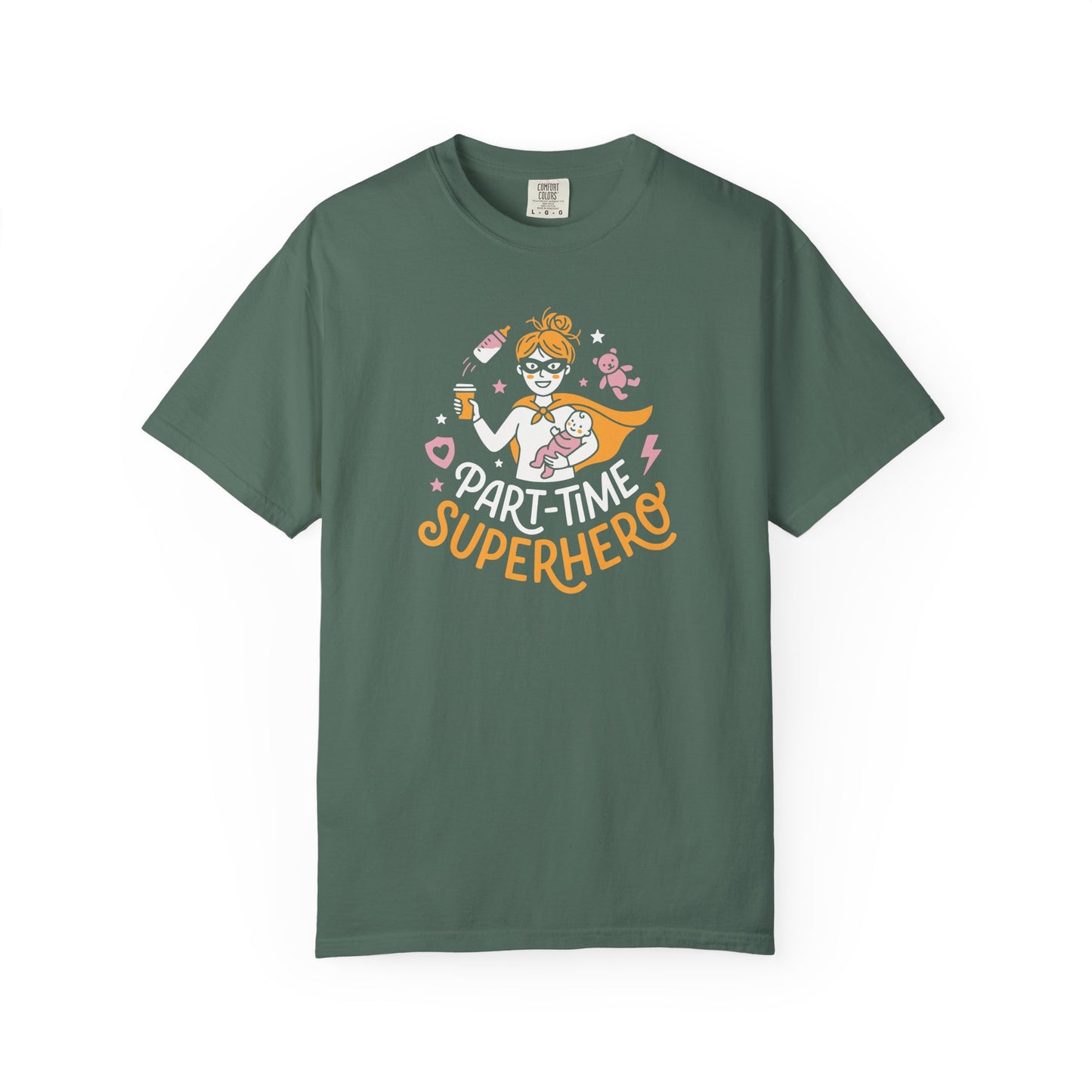 Part-Time Superhero Mom T-Shirt — Cute Nursing & Momlife Graphic Tee