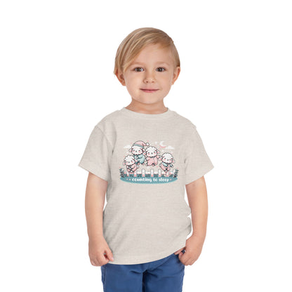 "Counting to Sleep" Toddler Tee — Cute Sleepy Sheep Bedtime Shirt