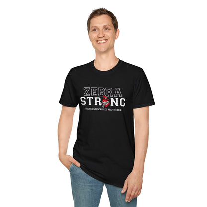 Zebra Strong T-Shirt — Neuroendocrine Cancer Fight Club Awareness Support Tee