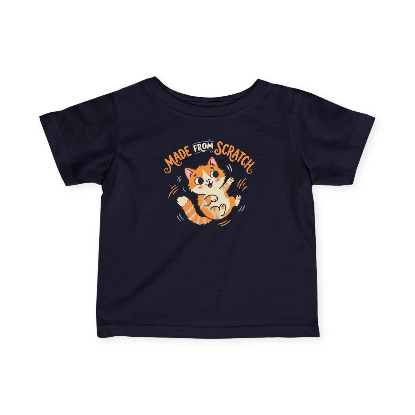 "Made From Scratch" Infant Tee — Cute Ginger Kitten Baby Shirt