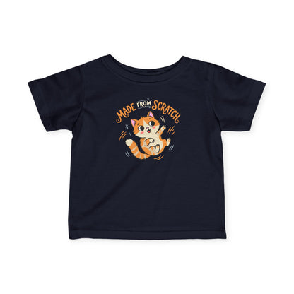 "Made From Scratch" Infant Tee — Cute Ginger Kitten Baby Shirt