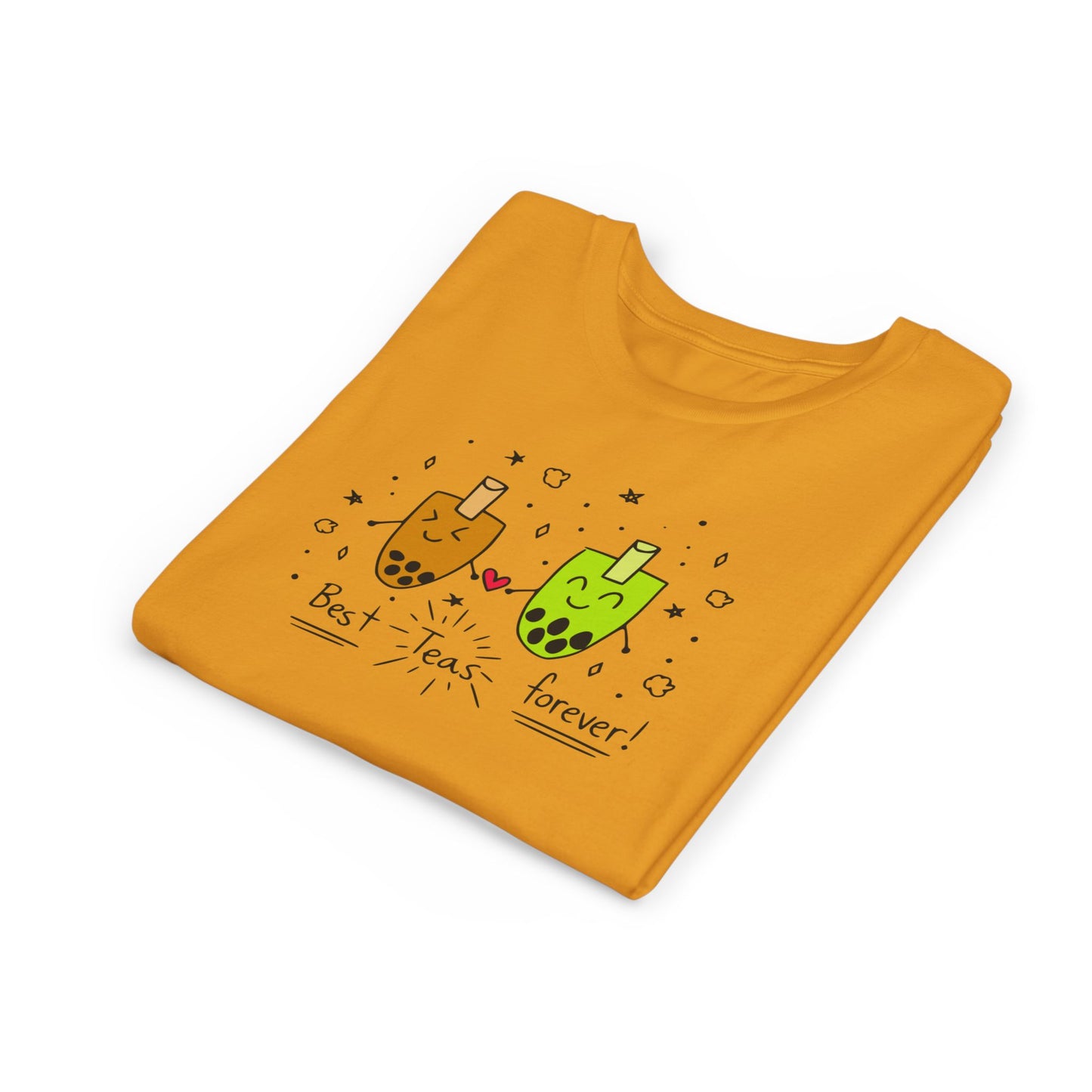 "Best Teas Forever" Youth Tee – Cute Bubble Tea Friends BFF Graphic T-Shirt