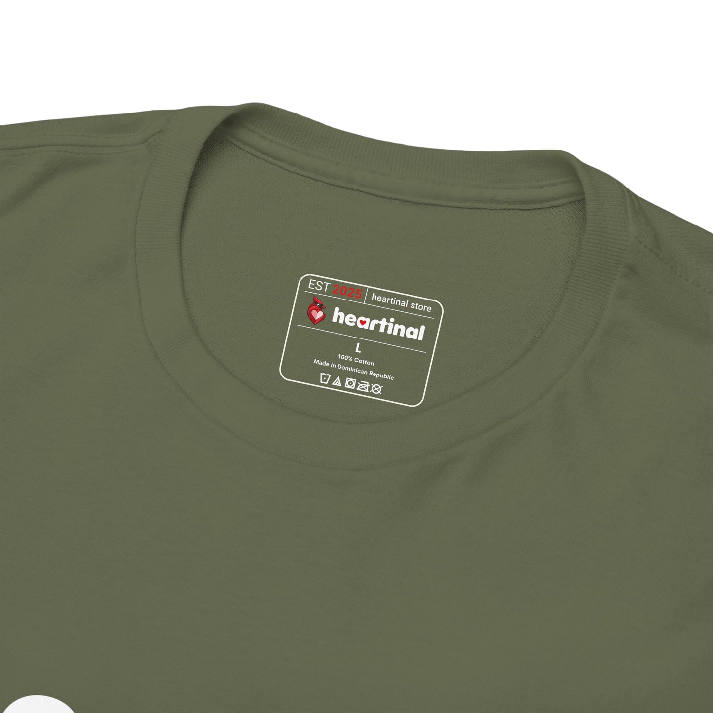heartinal® "Heart on Your Sleeve" T-Shirt — Wordmark Logo Front with "Nutrition Facts" Back Tee
