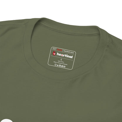 heartinal® "Heart on Your Sleeve" T-Shirt — Wordmark Logo Front with "Nutrition Facts" Back Tee