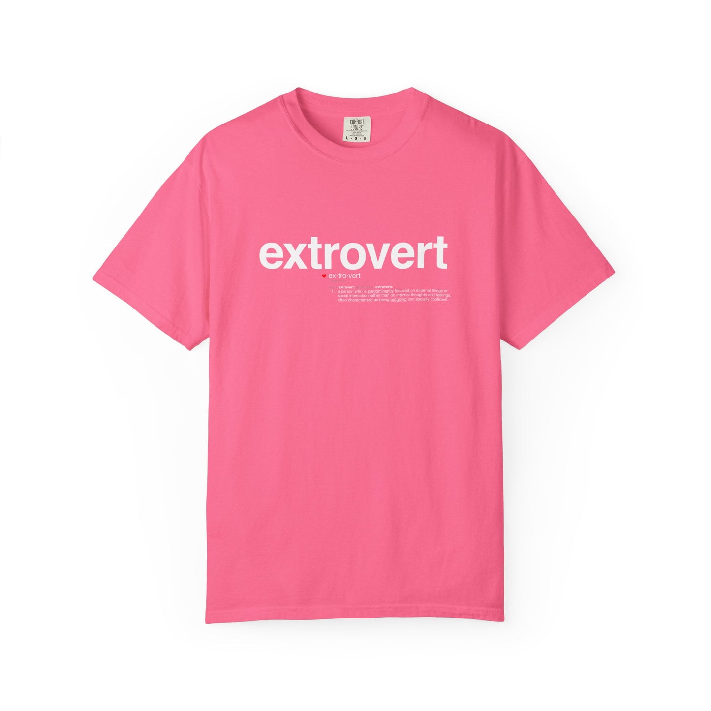 Extrovert T-Shirt — "Extrovert" Front + Nutrition Facts Back Graphic Tee