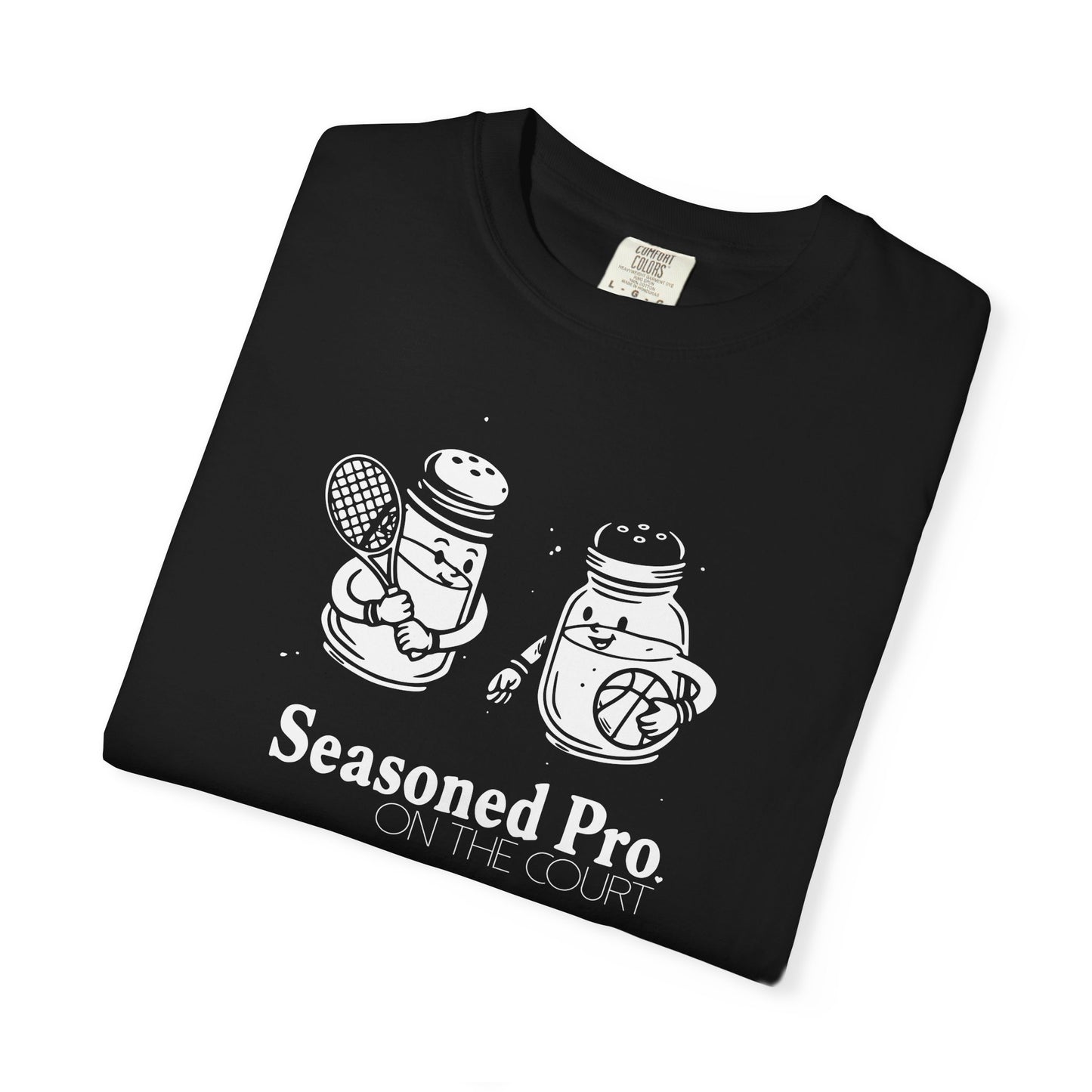 "Seasoned Pro on the Court" T-Shirt — Cute Salt & Pepper Shakers Athletic Graphic Tee