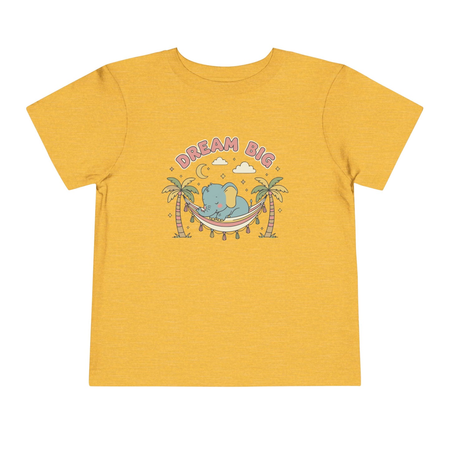 "Dream Big" Toddler Tee — Elephant Hammock Sleeping Graphic