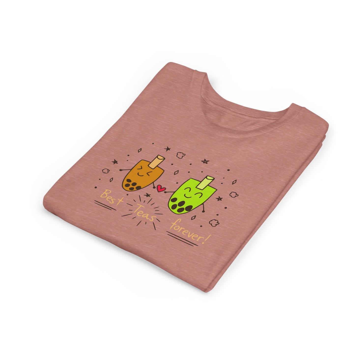 "Best Teas Forever" Youth Tee – Cute Bubble Tea Friends BFF Graphic T-Shirt