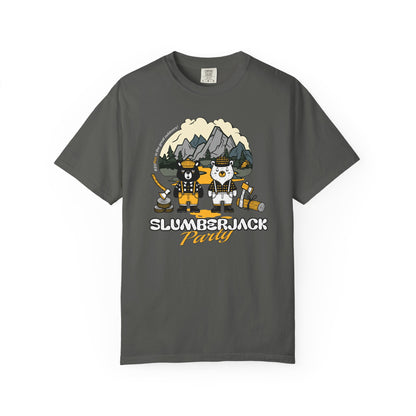 Slumberjack Party T-Shirt — Outdoor Pee Lumberjack Mountain Bears Graphic Tee