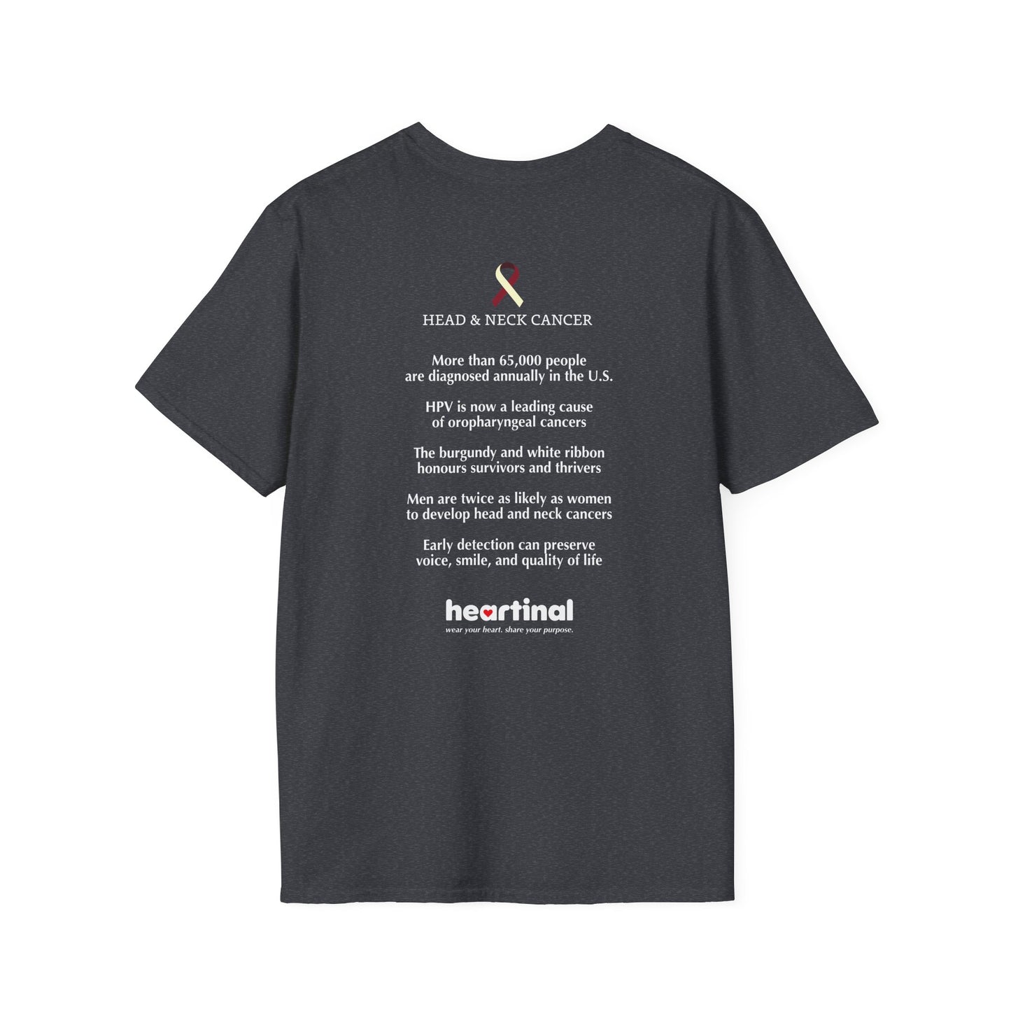 Ivory Burgundy Strong T-Shirt — Head & Neck Cancer Fight Club Awareness Tee