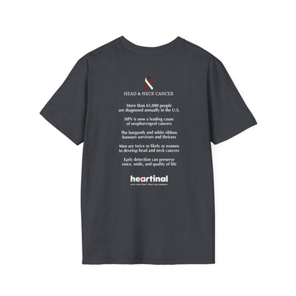 Ivory Burgundy Strong T-Shirt — Head & Neck Cancer Fight Club Awareness Tee