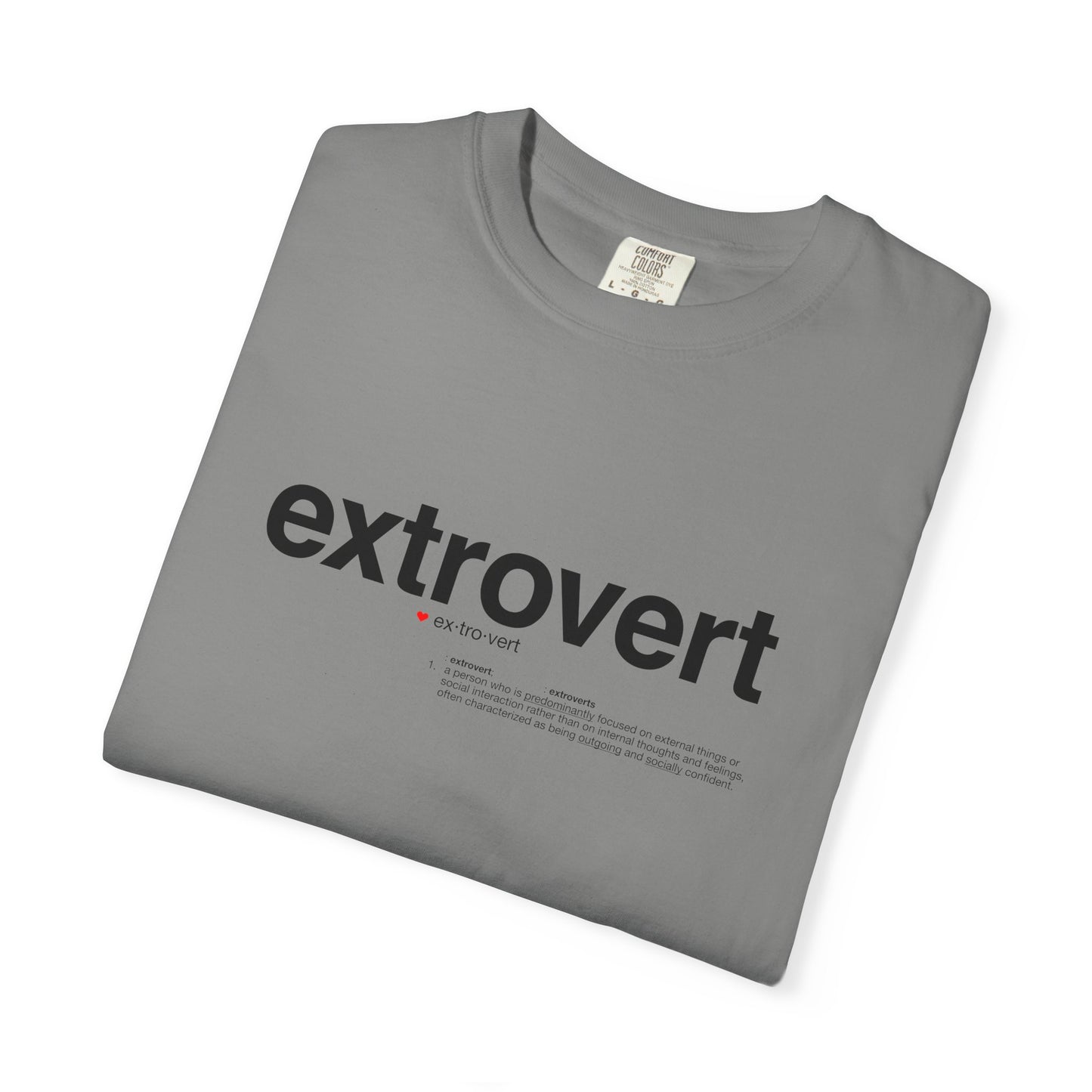 Extrovert T-Shirt — "Extrovert" Front + Nutrition Facts Back Graphic Tee