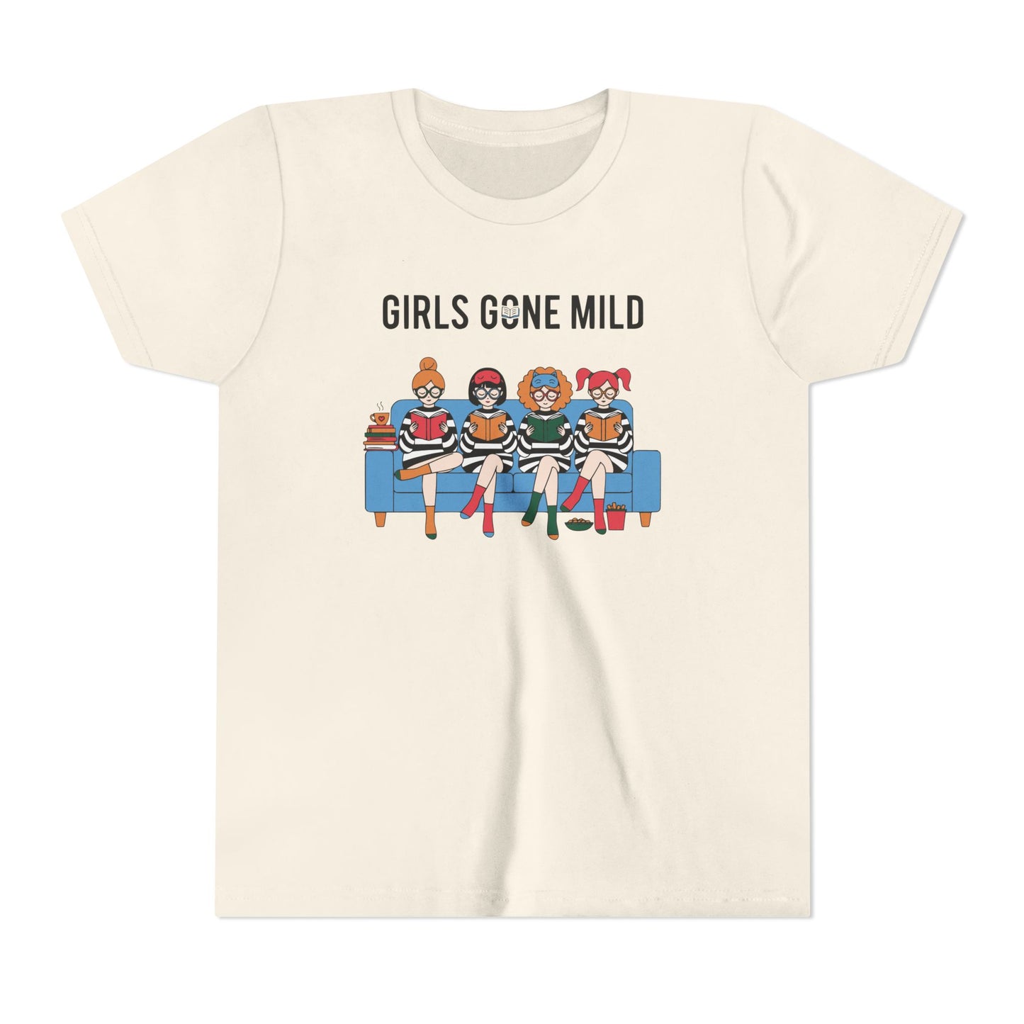 "Girls Gone Mild" Youth Tee – Cute Reading Club Graphic T-Shirt