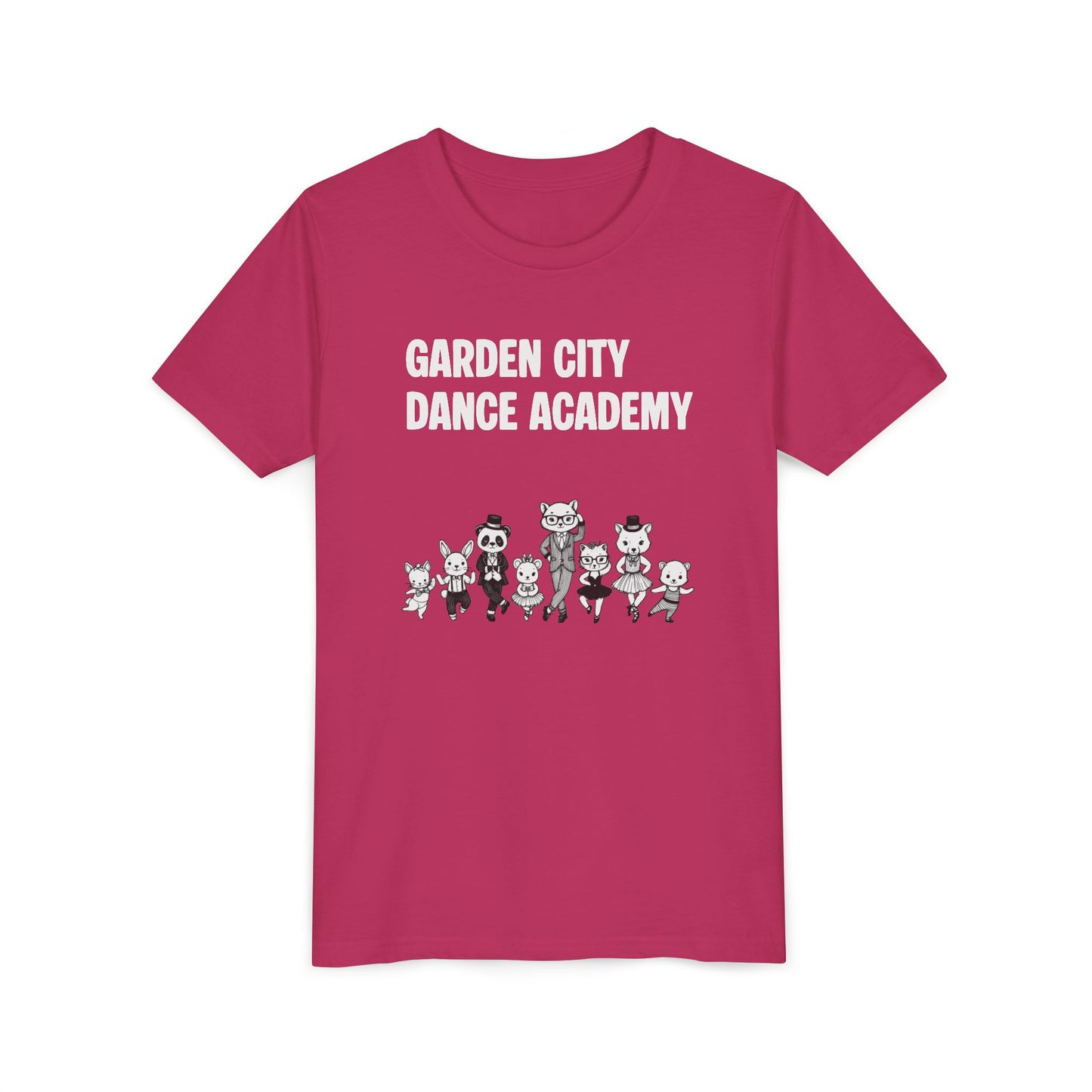 "Garden City Dance Academy" Youth Tee — Kids Dance Club Cartoon Dancers T-Shirt
