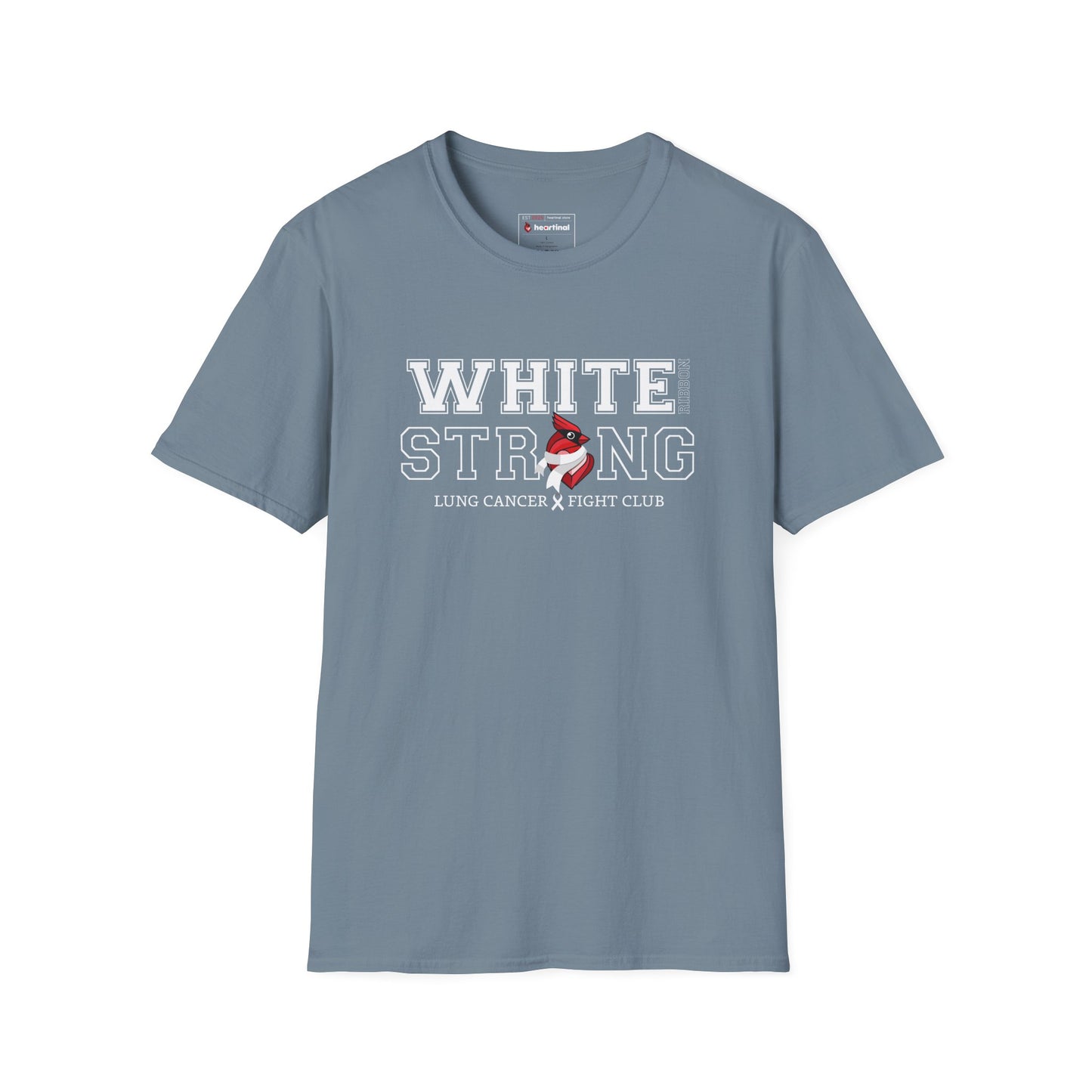 White Ribbon Strong T-Shirt — Lung Cancer Fight Club Awareness Tee