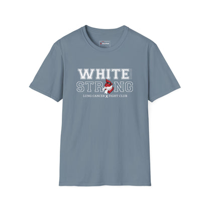 White Ribbon Strong T-Shirt — Lung Cancer Fight Club Awareness Tee