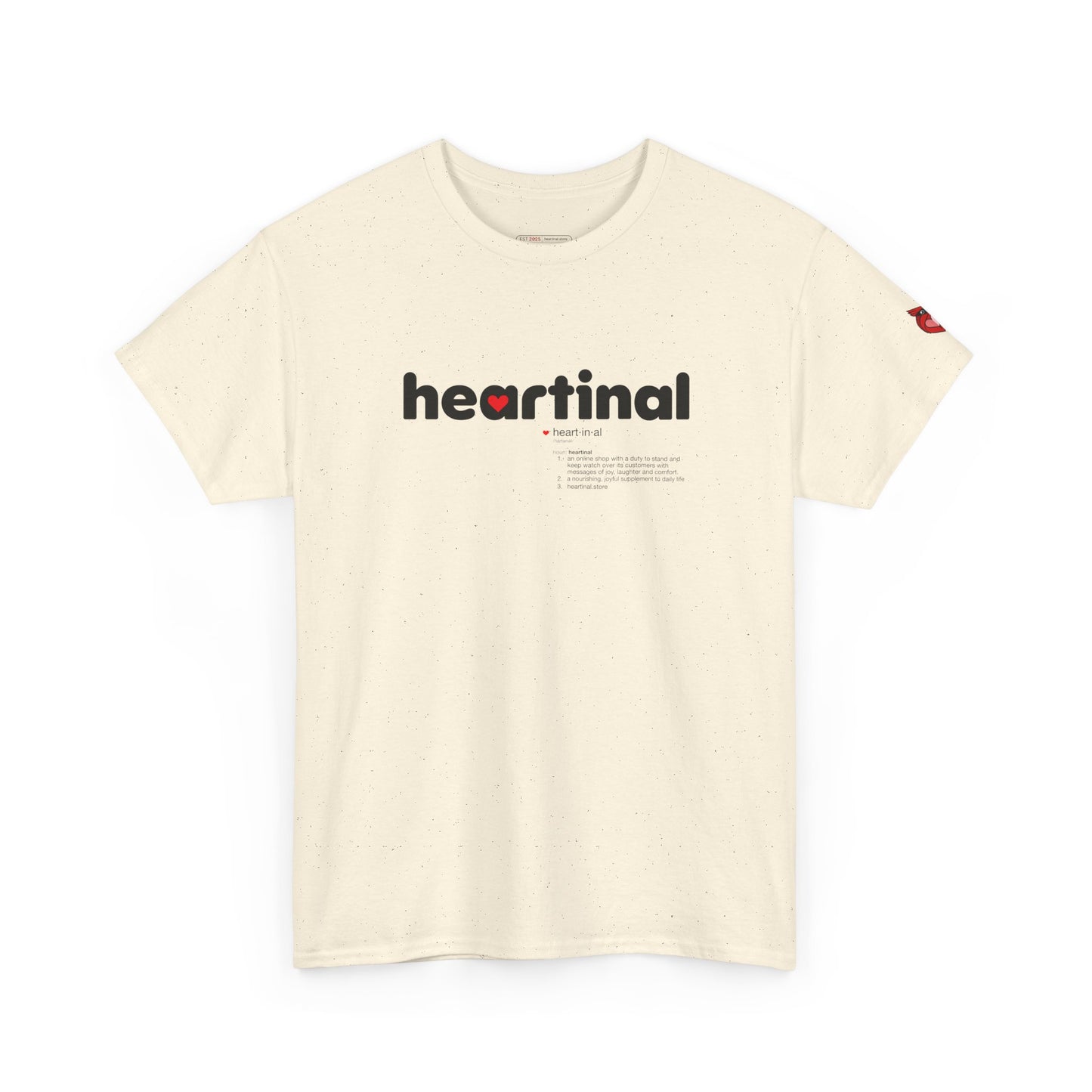 heartinal® "Heart on Your Sleeve" T-Shirt — Wordmark Logo Front with "Nutrition Facts" Back Tee