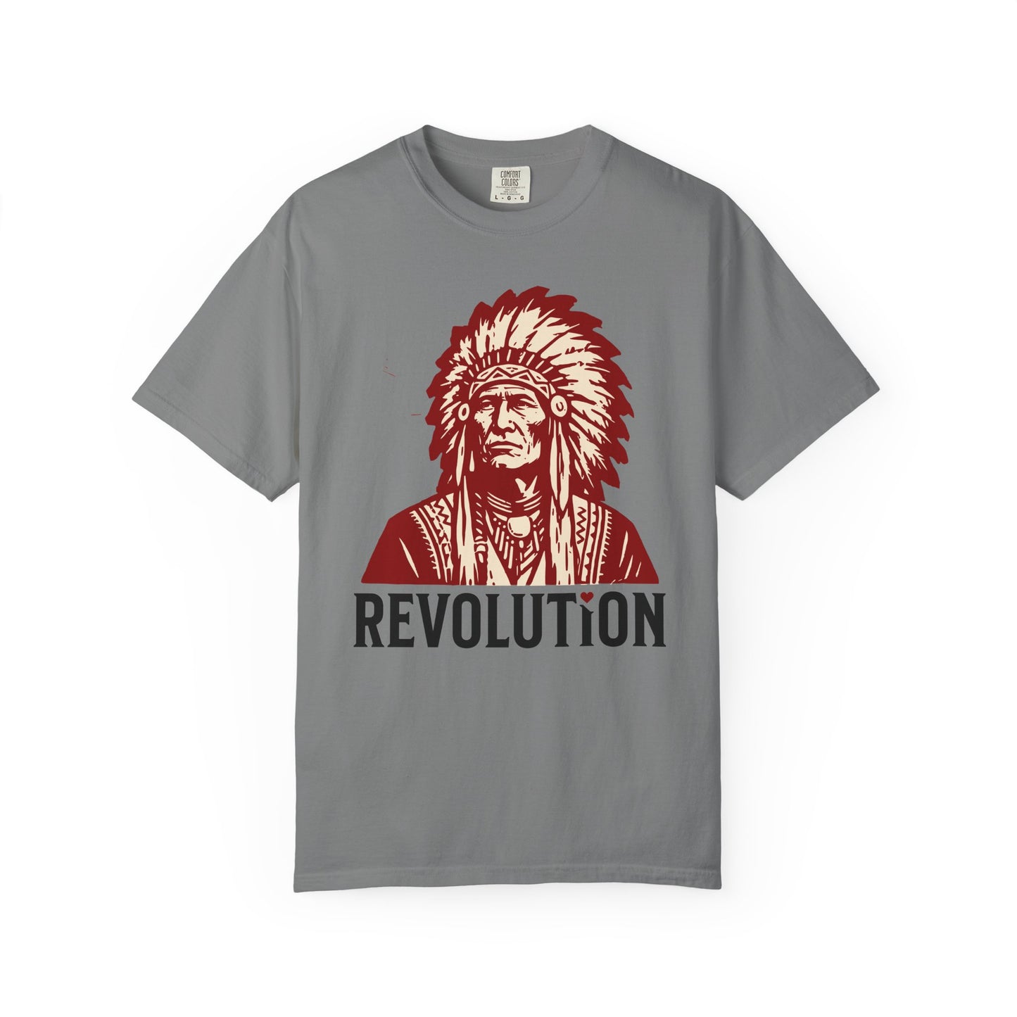 Revolution Graphic T-Shirt - Native Chief First Nation Illustrated Tee