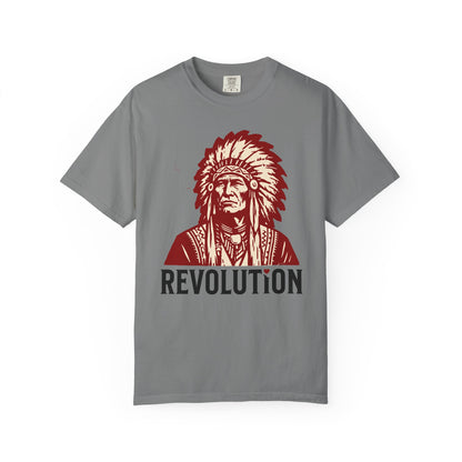 Revolution Graphic T-Shirt - Native Chief First Nation Illustrated Tee